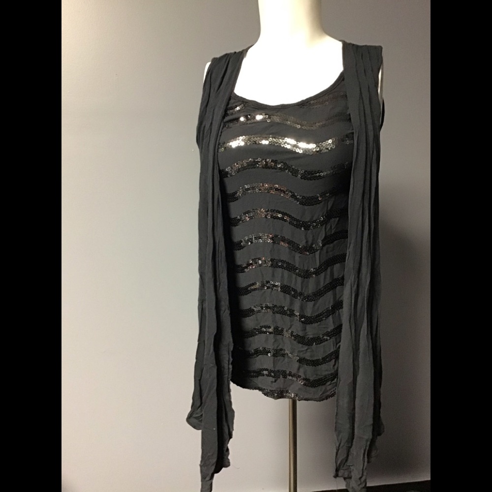 Junior small Gray with sparkly Twenty One Shirt